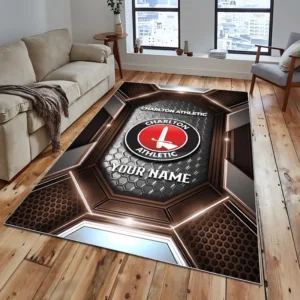 Football Fans Gift Rug, All Over Print Carpet For Sport Fan, Custom Name EPL122082225012-Brown