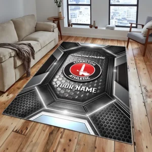 Football Fans Gift Rug, All Over Print Carpet For Sport Fan, Custom Name EPL122082225012-Grey