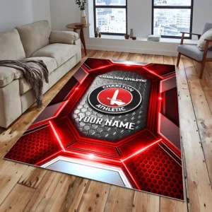 Football Fans Gift Rug, All Over Print Carpet For Sport Fan, Custom Name EPL122082225012-Red