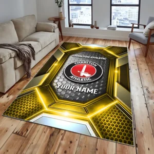Football Fans Gift Rug, All Over Print Carpet For Sport Fan, Custom Name EPL122082225012-Yellow