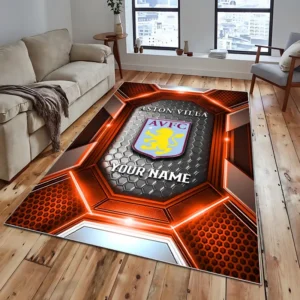Football Fans Gift Rug, All Over Print Carpet For Sport Fan, Custom Name EPL122082225013-Orange
