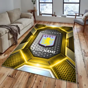 Football Fans Gift Rug, All Over Print Carpet For Sport Fan, Custom Name EPL122082225013-Yellow