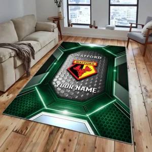 Football Fans Gift Rug, All Over Print Carpet For Sport Fan, Custom Name EPL122082225015-Green