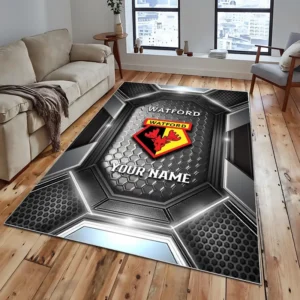 Football Fans Gift Rug, All Over Print Carpet For Sport Fan, Custom Name EPL122082225015-Grey
