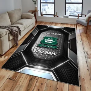 Football Fans Gift Rug, All Over Print Carpet For Sport Fan, Custom Name EPL122082225016-Black