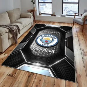 Football Fans Gift Rug, All Over Print Carpet For Sport Fan, Custom Name EPL122082225018-Black