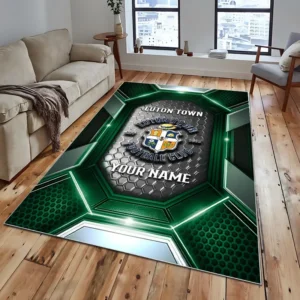 Football Fans Gift Rug, All Over Print Carpet For Sport Fan, Custom Name EPL122082225020-Green