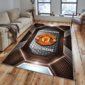 Football Fans Gift Rug, All Over Print Carpet For Sport Fan, Custom Name EPL122082225021-Brown