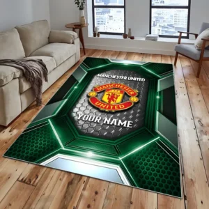 Football Fans Gift Rug, All Over Print Carpet For Sport Fan, Custom Name EPL122082225021-Green