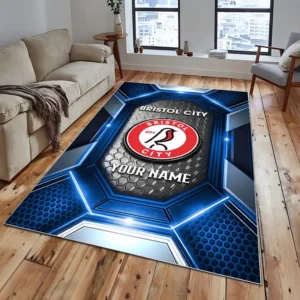 Football Fans Gift Rug, All Over Print Carpet For Sport Fan, Custom Name EPL122082225022-Blue
