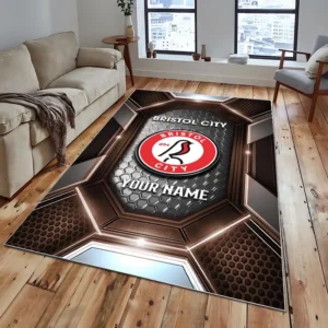 Football Fans Gift Rug, All Over Print Carpet For Sport Fan, Custom Name EPL122082225022-Brown