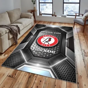 Football Fans Gift Rug, All Over Print Carpet For Sport Fan, Custom Name EPL122082225022-Grey