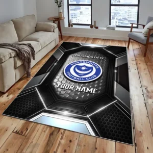 Football Fans Gift Rug, All Over Print Carpet For Sport Fan, Custom Name EPL122082225023-Black