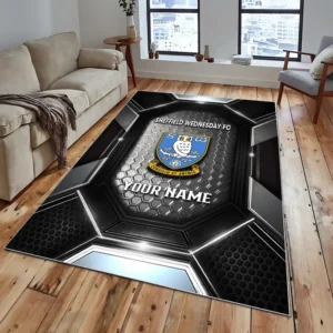 Football Fans Gift Rug, All Over Print Carpet For Sport Fan, Custom Name EPL122082225026-Black