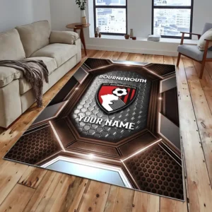 Football Fans Gift Rug, All Over Print Carpet For Sport Fan, Custom Name EPL122082225027-Brown