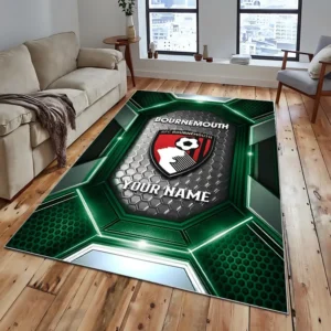 Football Fans Gift Rug, All Over Print Carpet For Sport Fan, Custom Name EPL122082225027-Green