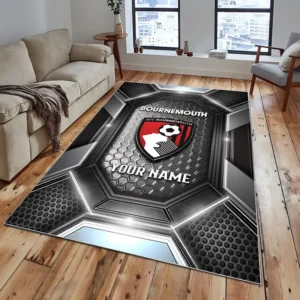 Football Fans Gift Rug, All Over Print Carpet For Sport Fan, Custom Name EPL122082225027-Grey