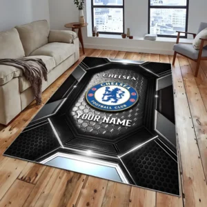 Football Fans Gift Rug, All Over Print Carpet For Sport Fan, Custom Name EPL122082225028-Black