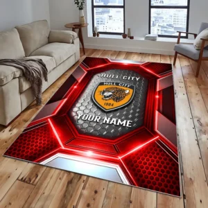 Football Fans Gift Rug, All Over Print Carpet For Sport Fan, Custom Name EPL122082225029-Red