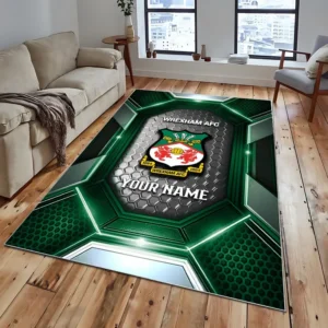 Football Fans Gift Rug, All Over Print Carpet For Sport Fan, Custom Name EPL122082225030-Green