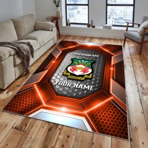 Football Fans Gift Rug, All Over Print Carpet For Sport Fan, Custom Name EPL122082225030-Orange