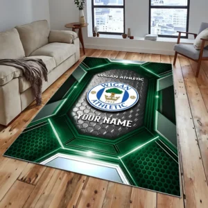 Football Fans Gift Rug, All Over Print Carpet For Sport Fan, Custom Name EPL122082225031-Green
