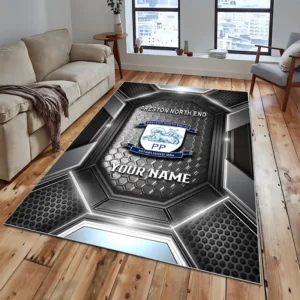 Football Fans Gift Rug, All Over Print Carpet For Sport Fan, Custom Name EPL122082225032-Grey