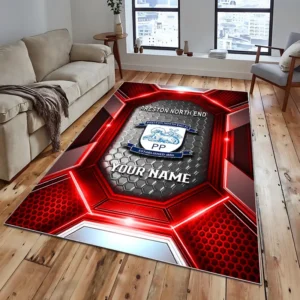 Football Fans Gift Rug, All Over Print Carpet For Sport Fan, Custom Name EPL122082225032-Red