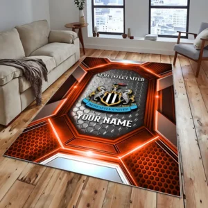 Football Fans Gift Rug, All Over Print Carpet For Sport Fan, Custom Name EPL122082225035-Orange