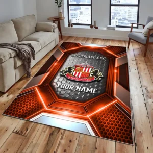Football Fans Gift Rug, All Over Print Carpet For Sport Fan, Custom Name EPL122082225036-Orange