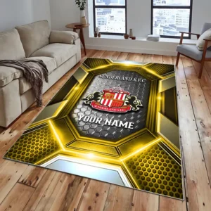 Football Fans Gift Rug, All Over Print Carpet For Sport Fan, Custom Name EPL122082225036-Yellow