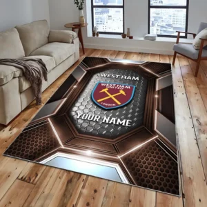 Football Fans Gift Rug, All Over Print Carpet For Sport Fan, Custom Name EPL122082225037-Brown