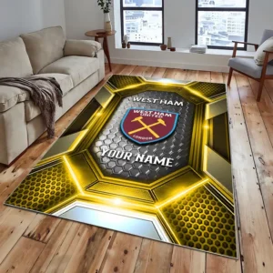 Football Fans Gift Rug, All Over Print Carpet For Sport Fan, Custom Name EPL122082225037-Yellow