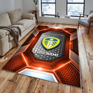 Football Fans Gift Rug, All Over Print Carpet For Sport Fan, Custom Name EPL122082225038-Orange