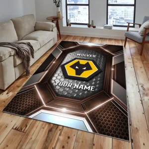 Football Fans Gift Rug, All Over Print Carpet For Sport Fan, Custom Name EPL122082225039-Brown