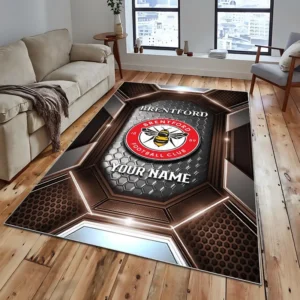 Football Fans Gift Rug, All Over Print Carpet For Sport Fan, Custom Name EPL122082225040-Brown