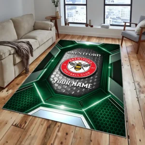 Football Fans Gift Rug, All Over Print Carpet For Sport Fan, Custom Name EPL122082225040-Green