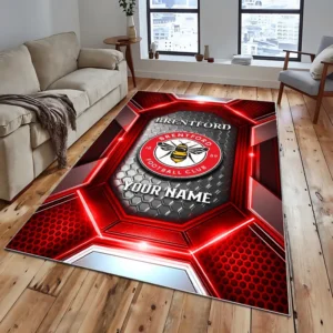Football Fans Gift Rug, All Over Print Carpet For Sport Fan, Custom Name EPL122082225040-Red