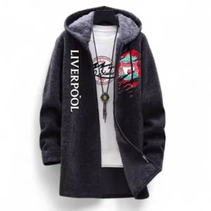 Football Fans Gift Fleece Windbreaker Jacket, All Over Print Soft-Lined Windproof Jacket For Sport Fan EPL127082625000-Black