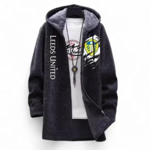 Football Fans Gift Fleece Windbreaker Jacket, All Over Print Soft-Lined Windproof Jacket For Sport Fan EPL127082625001-Black