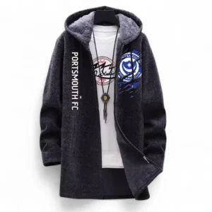 Football Fans Gift Fleece Windbreaker Jacket, All Over Print Soft-Lined Windproof Jacket For Sport Fan EPL127082625009-Black