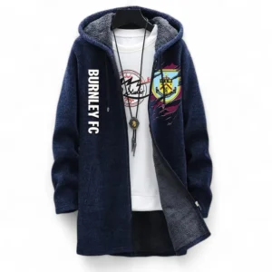Football Fans Gift Fleece Windbreaker Jacket, All Over Print Soft-Lined Windproof Jacket For Sport Fan EPL127082625015-Blue