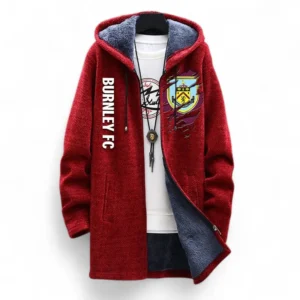 Football Fans Gift Fleece Windbreaker Jacket, All Over Print Soft-Lined Windproof Jacket For Sport Fan EPL127082625015-Red