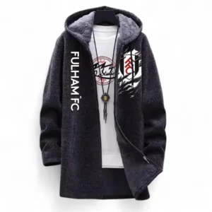 Football Fans Gift Fleece Windbreaker Jacket, All Over Print Soft-Lined Windproof Jacket For Sport Fan EPL127082625019-Black