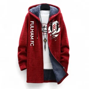 Football Fans Gift Fleece Windbreaker Jacket, All Over Print Soft-Lined Windproof Jacket For Sport Fan EPL127082625019-Red