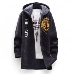 Football Fans Gift Fleece Windbreaker Jacket, All Over Print Soft-Lined Windproof Jacket For Sport Fan EPL127082625020-Black