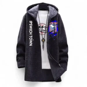 Football Fans Gift Fleece Windbreaker Jacket, All Over Print Soft-Lined Windproof Jacket For Sport Fan EPL127082625021-Black