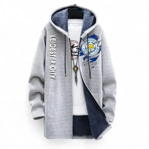 Football Fans Gift Fleece Windbreaker Jacket, All Over Print Soft-Lined Windproof Jacket For Sport Fan EPL127082625039-White