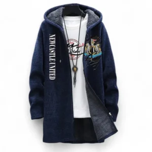 Football Fans Gift Fleece Windbreaker Jacket, All Over Print Soft-Lined Windproof Jacket For Sport Fan EPL127082625040-Blue