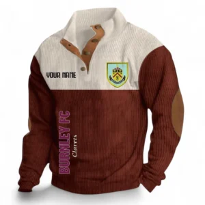 Football Fans Gift Fleece Men's Stand Up Collar Base Shirt, Sweatshirt Exclusive Logo For Sport Fan, Custom Name EPL129082625118-Dark Red